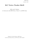 Cover page: ILC Vertex Tracker R&amp;D