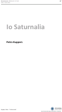Cover page: Io Saturnalia