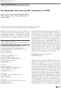 Cover page: Developmental and tissue-specific expression of NITRs