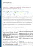 Cover page: Patient-reported outcome measures for life participation in peritoneal dialysis: a systematic review.