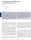 Cover page: Activity Patterns of Golden Eagles in San Benito County, CA