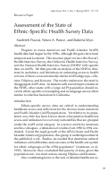 Cover page: Assessment of the State of Ethnic-Specific Health Survey Data