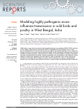 Cover page: Modeling highly pathogenic avian influenza transmission in wild birds and poultry in West Bengal, India