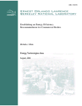 Cover page: Establishing an Energy Efficiency Recommendation for Commercial Boilers: