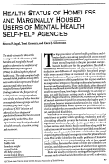 Cover page: Health status of homeless and marginally housed users of mental health self-help agencies.