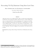 Cover page: Forecasting US CO2 Emissions Using State-Level Data