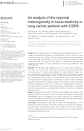 Cover page: An analysis of the regional heterogeneity in tissue elasticity in lung cancer patients with COPD