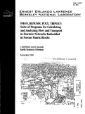 Cover page: FMGN, RENUMN, POLY, TRIPOLY: Suite of Programs for Calculating and Analyzing Flow and Transport in Fracture Networks Embedded in Porous Mat rix Blocks