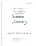 Cover page: Interactions of Antiprotons in Hydrogen, Beryllium, and Carbon