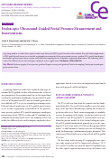 Cover page: Endoscopic Ultrasound-Guided Portal Pressure Measurement and Interventions.