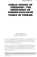 Cover page: PUBLIC SPACES OF ‘FREEDOM’: THE EMERGENCE OF GENDER-EXCLUSIVE PARKS IN TEHRAN