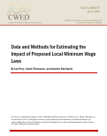 Cover page: Data and Methods for Estimating the Impact of Proposed Local Minimum Wage Laws