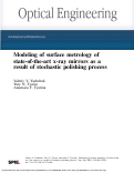 Cover page: Modeling of surface metrology of state-of-the-art x-ray mirrors as a result of stochastic polishing process