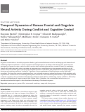 Cover page: Temporal Dynamics of Human Frontal and Cingulate Neural Activity During Conflict and Cognitive Control