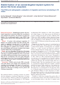 Cover page: Stable fixation of an osseointegated implant system for above-the-knee amputees