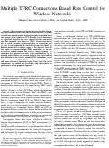 Cover page: Multiple TFRC connections based rate control for wireless networks