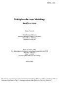 Cover page: Multiphase inverse modeling: An Overview