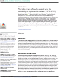 Cover page: The biting rate of Aedes aegypti and its variability: A systematic review (1970-2022).