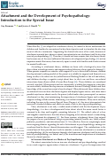 Cover page: Attachment and the Development of Psychopathology: Introduction to the Special Issue