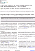 Cover page: Draft Genome Sequence of the Lignin-Degrading Burkholderia sp. Strain LIG30, Isolated from Wet Tropical Forest Soil