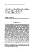 Cover page: Nebraska's Landmark Repatriation Law: A Study of Cross-Cultural Conflict and Resolution