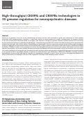 Cover page: High-throughput CRISPRi and CRISPRa technologies in 3D genome regulation for neuropsychiatric diseases