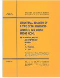 Cover page: Structural Behavior of a Two Span Reinforced Concrete Box Girder Bridge Model, Vol. II -- Reduction, Analysis and Interpretation of Results