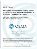 Cover page: Endogenous Information Sharing and the Gains from Using Network Information to Maximize Technology Adoption