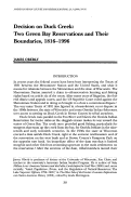 Cover page: Decision on Duck Creek: Two Green Bay Reservations and Their Boundaries, 1816–1996