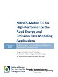 Cover page of MOVES-Matrix 3.0 for High-Performance On-Road Energy and Emission Rate Modeling Applications