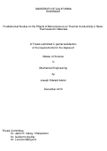 Cover page: Fundamental Studies on the Effects of Microstructure on Thermal Conductivity in Nano-Thermoelectric Materials