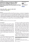 Cover page: Epithelioid Angiomyolipoma With Prominent Papillary Architecture Mimicking Renal Cell Carcinoma: A Case Report.