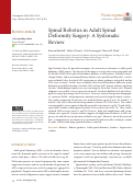 Cover page: Spinal Robotics in Adult Spinal Deformity Surgery: A Systematic Review.