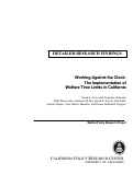 Cover page of Working Against the Clock: The Implementation of Welfare Time Limits in California - Detailed Research Findings