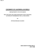 Cover page: The Johansen-Granger Representation Theorem: An Explicit Expression for I(1) Processes.