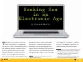 Cover page: Seeking Sex in an Electronic Age