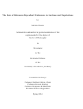 Cover page: The Role of Reference-Dependent Preferences in Auctions and Negotiations