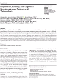 Cover page: Depression, Anxiety, and Cigarette Smoking Among Patients with Tuberculosis.