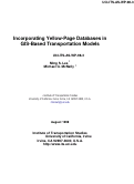 Cover page: Incorporating Yellow-Page Databases in GIS-Based Transportation Models