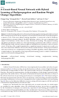 Cover page: A Circuit-Based Neural Network with Hybrid Learning of Backpropagation and Random Weight Change Algorithms