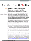 Cover page: SMARCA2-regulated host cell factors are required for MxA restriction of influenza A viruses