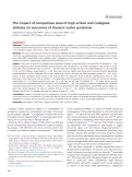 Cover page: The impact of competitive level of high school and collegiate athletes on outcomes of thoracic outlet syndrome