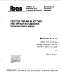 Cover page: Interest Rate Variations, Mortgage Prepayments and the Geographic Mobility of Labor