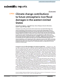 Cover page: Climate change contributions to future atmospheric river flood damages in the western United States