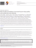 Cover page: Risk of COPD exacerbation is increased by poor sleep quality and modified by social adversity.