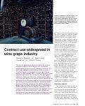 Cover page: Contract use widespread in wine grape industry