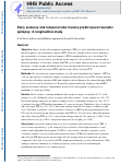 Cover page: Early seizures and temporal lobe trauma predict post-traumatic epilepsy: A longitudinal study