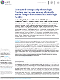 Cover page: Computed tomography shows high fracture prevalence among physically active forager-horticulturalists with high fertility