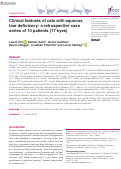 Cover page: Clinical features of cats with aqueous tear deficiency: a retrospective case series of 10 patients (17 eyes)