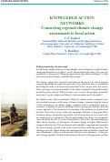 Cover page of Knowledge Action Networks: Connecting regional climate change assessments to local action